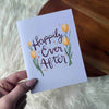 "Happy ever after" Flower Text Wedding Greeting Card