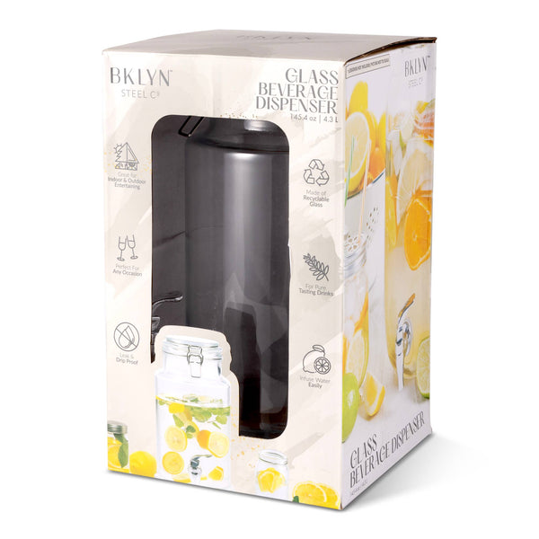 145.4oz Glass Beverage Dispenser