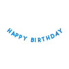 Blue Happy Birthday Puffy Felt Banner