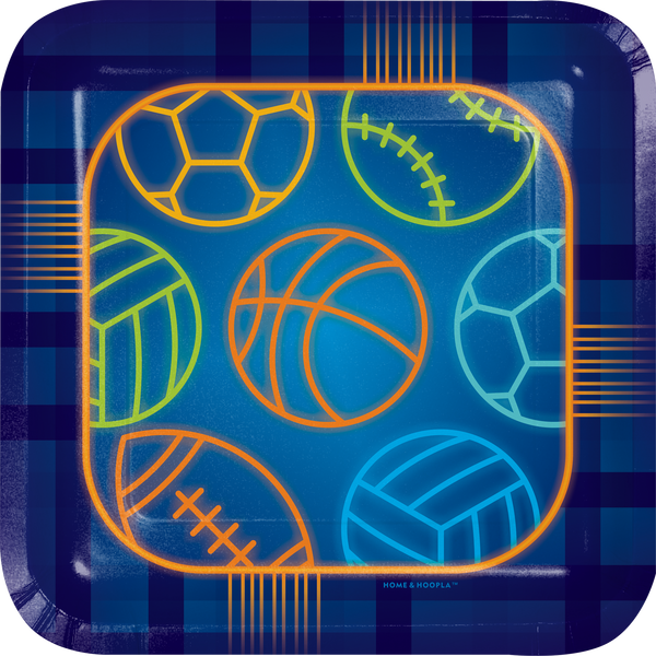 Sports Theme Dessert Plates, 16pk