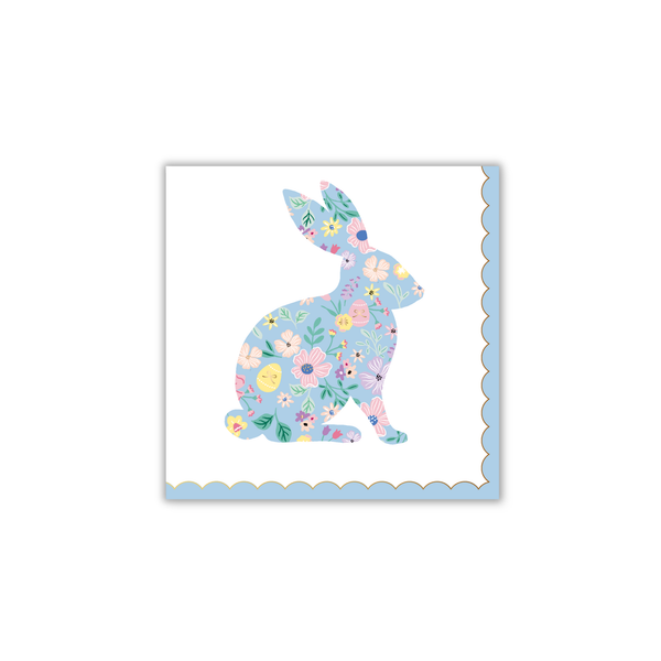 Easter Bunny Pastel Floral Dessert Napkins, 20pk