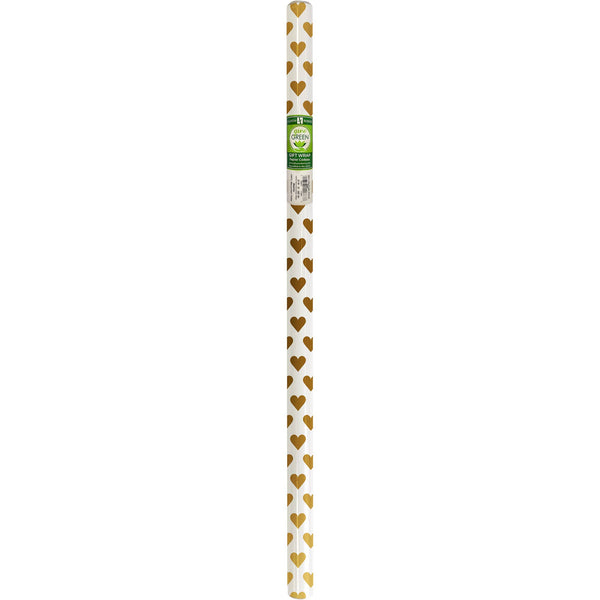 Golden Hearts Gift Wrap