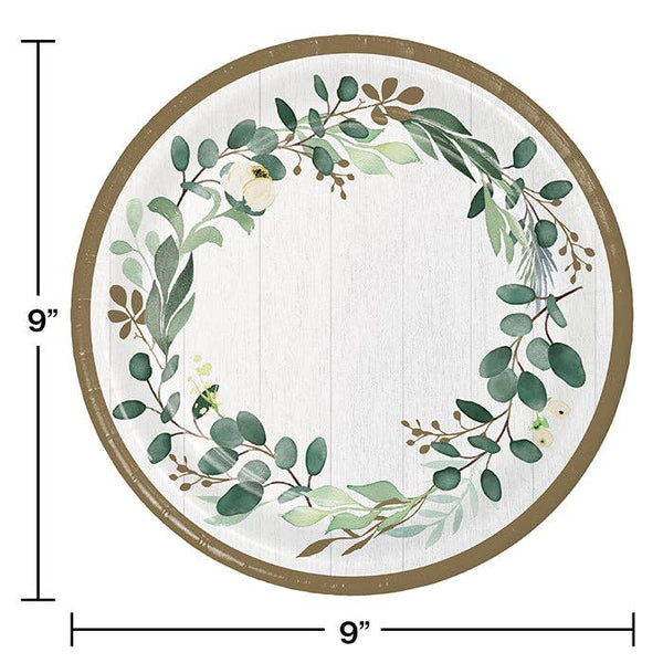 Eucalyptus Dinner Plates, 8pk
