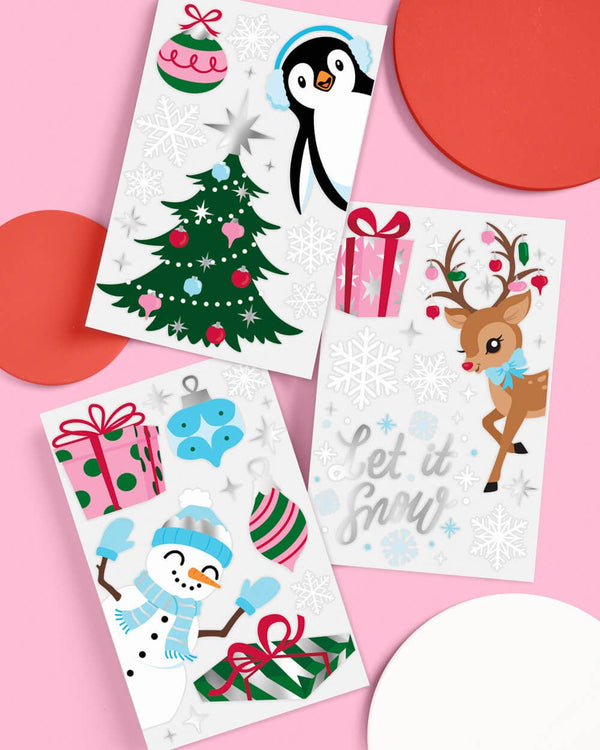 Winter Wonderland Christmas Window Clings, 6ct
