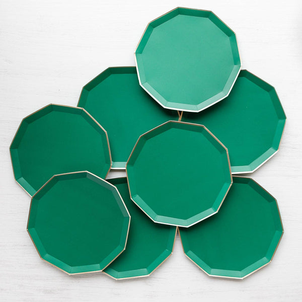 Emerald Green Premium Dinner Plates, 8pk
