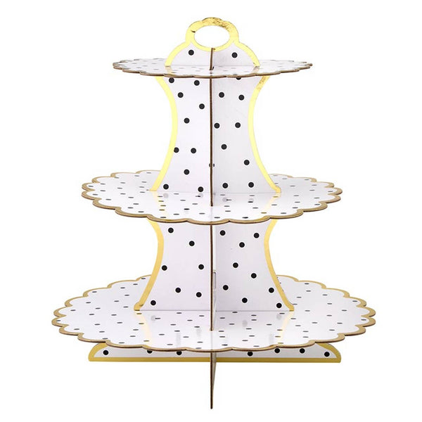 Polka Dot Cardboard Cupcake Stand