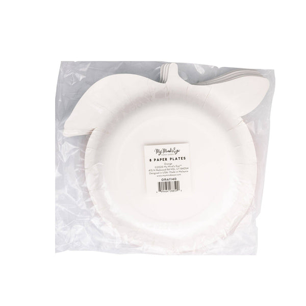 Orange Shaped Plate, 8pk