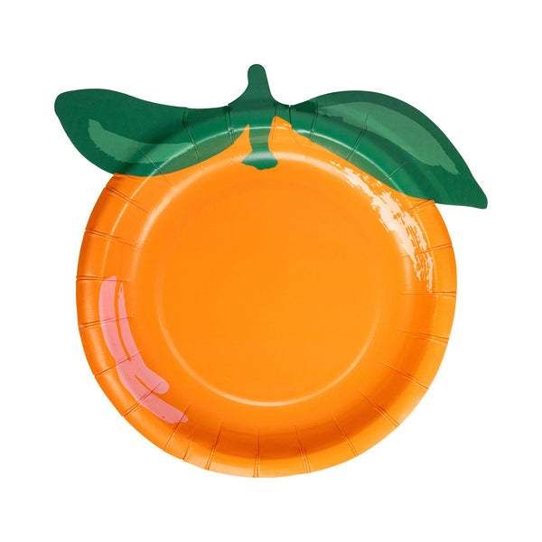 Orange Shaped Plate, 8pk