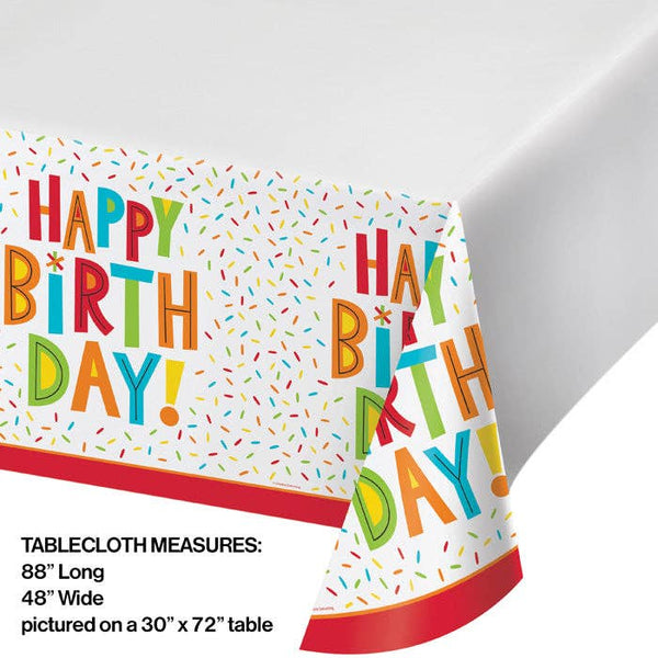 Birthday Fun Plastic Tablecloth, 1pk