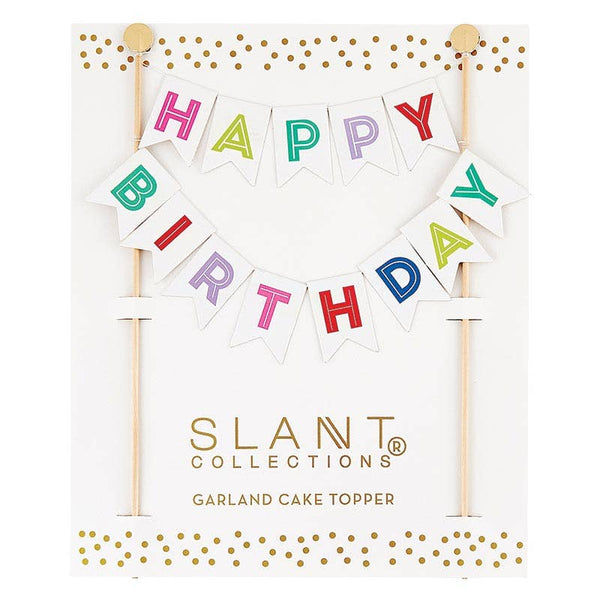 HBD Garland Cake Topper