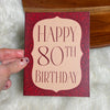 Happy 80th Birthday Milestone Greeting Card