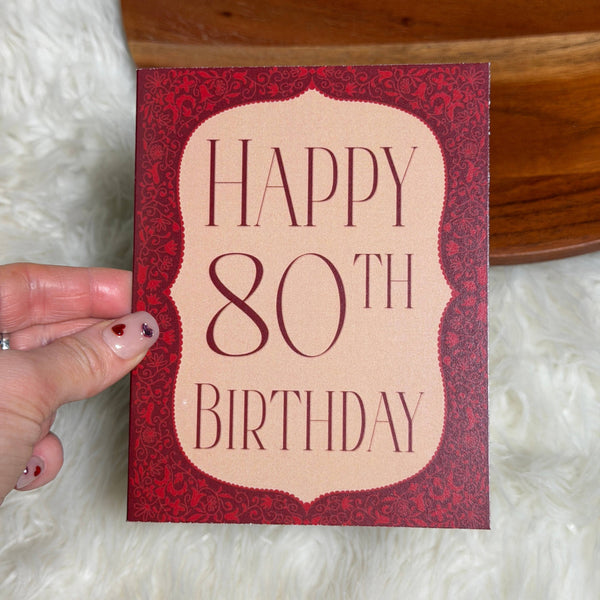 Happy 80th Birthday Milestone Greeting Card