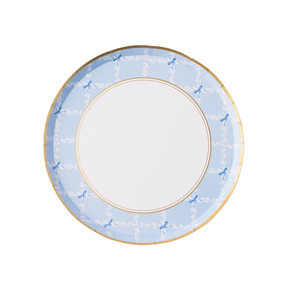 Sky Blue Trellis Dessert Plates, 8pk