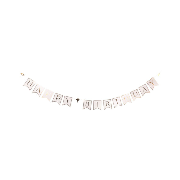 Gold Happy Birthday Banner