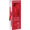 Classic Red Assorted Cutlery, 24pk