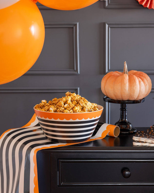 Striped Halloween Bamboo Bowl