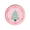 Pink Christmas Tree Dessert Plates, 8pk