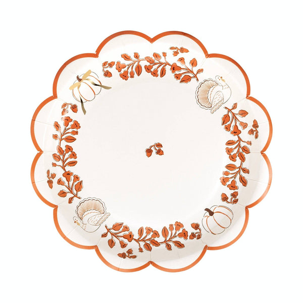 Harvest 9" Paper Plate Set, 8pk