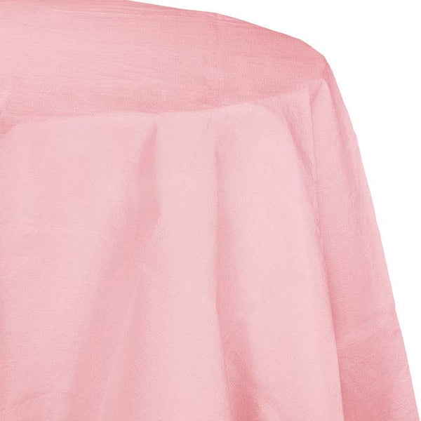 Classic Pink Round Paper 82 in Table Cover