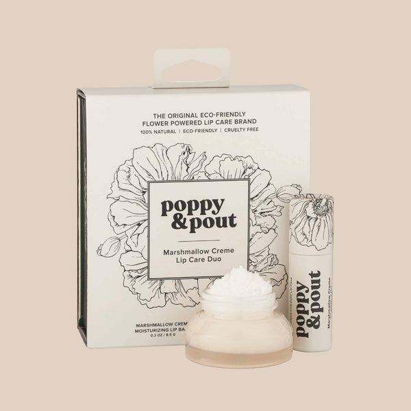 Poppy & Pout Lip Care Duo, Marshmallow Creme