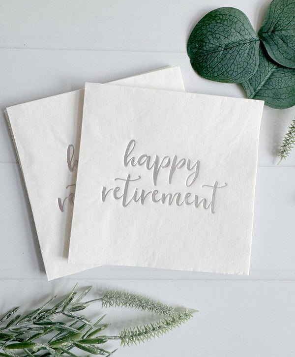 Happy Retirement Cocktail Napkins, 16 pk
