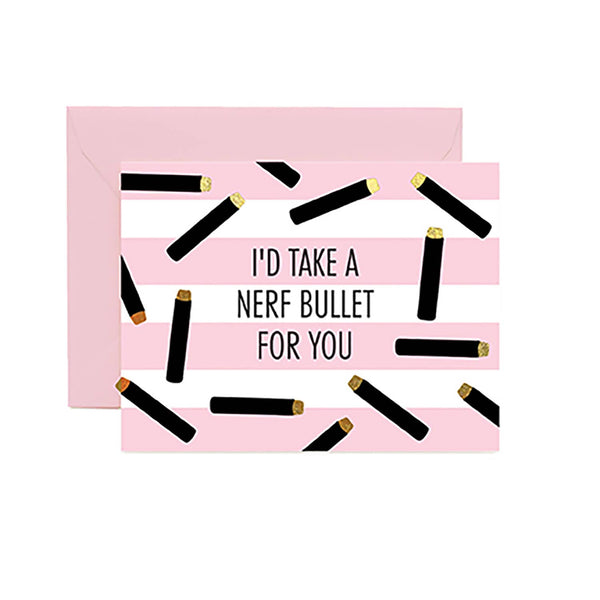 Greeting Card Nerf Bullet