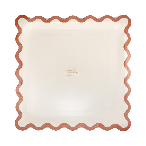Rust Ric Rac Dinner Plates, 8pk