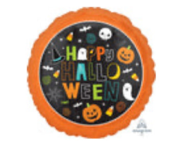 18” Halloween Friendly Mylar balloon