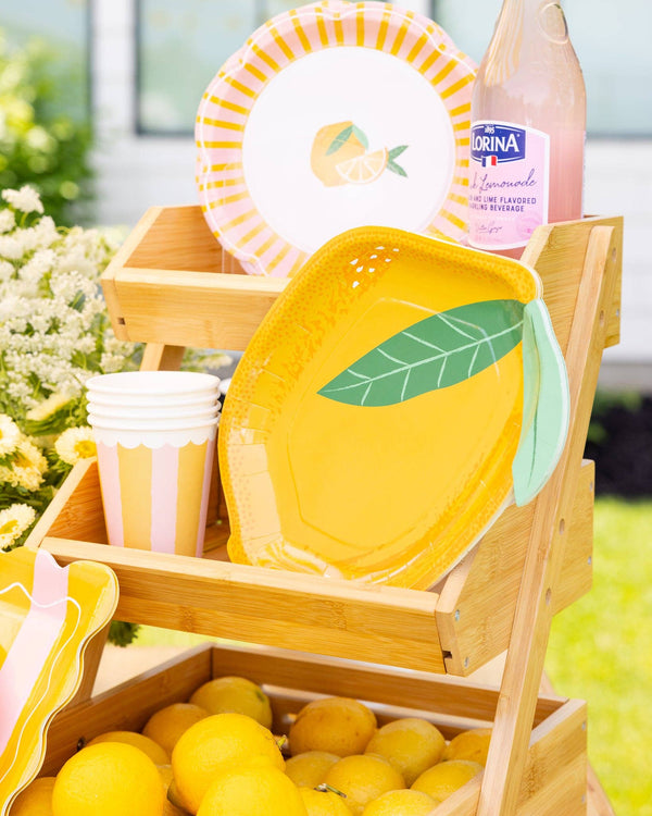Lemon Shaped Plates, 8pk