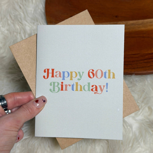 Happy 60th Birthday Milestone Greeting Card