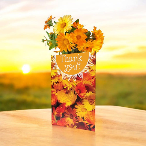 Thank you Greeting Card- Calendula Seeds
