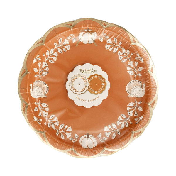 Harvest 9" Paper Plate Set, 8pk