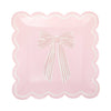 Large Pink Bows Dinner Plate, 8pk