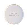 White & Gold Signature Happy Birthday Dessert Plates, 8pk