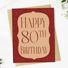 Happy 80th Birthday Milestone Greeting Card