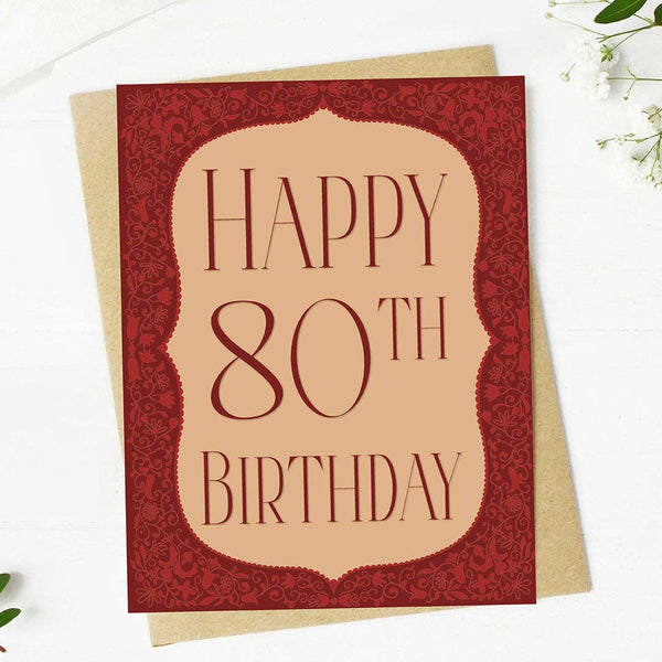 Happy 80th Birthday Milestone Greeting Card