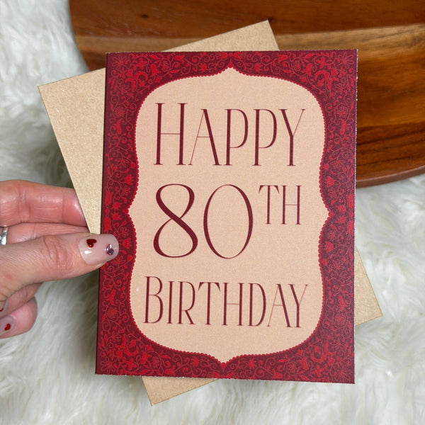 Happy 80th Birthday Milestone Greeting Card