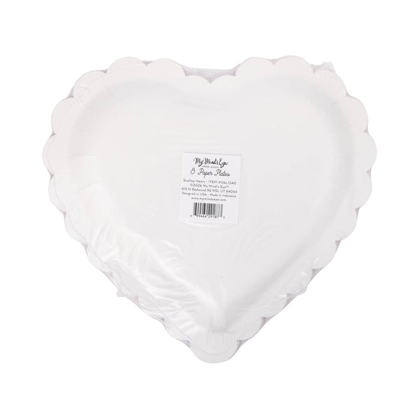 Scalloped Heart Shaped Plate, 8pk