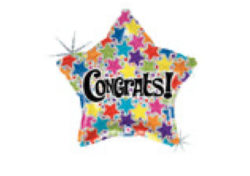 19” Congrats Star Mylar balloon