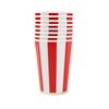 Cherry Red Cabana Stripe Cups, 8pk