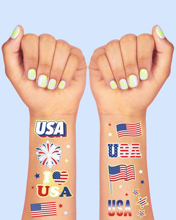 Stars & Stripes Patriotic Tats - 70ct