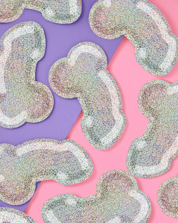 Penis Foil Party Plates, 25pk