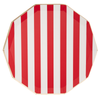 Cherry Red Signature Cabana Stripe Dinner Plates, 8pk