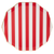 Cherry Red Signature Cabana Stripe Dinner Plates, 8pk