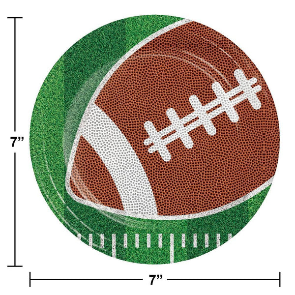Football Party Dessert Plate, 8pk