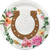 Horseshoe Floral Dessert Plates, 16pk