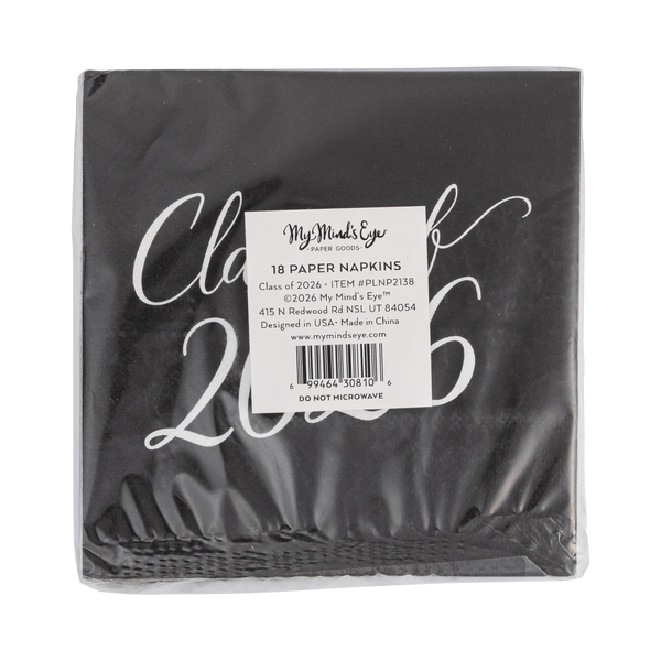 Foil Class of 2026 Cocktail Napkins, 18pk