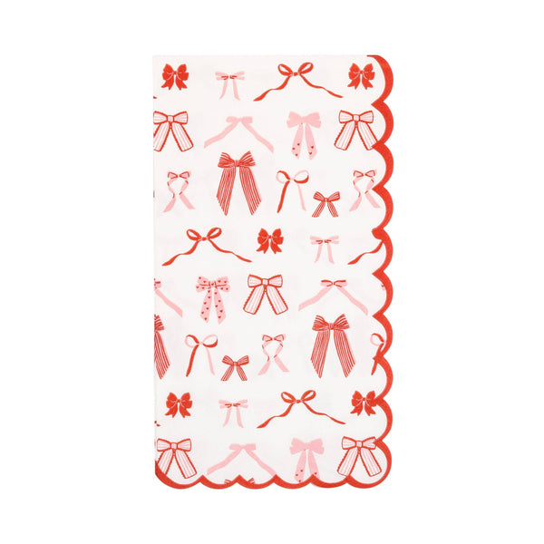 Bow Pattern Dinner Napkin, 24pk