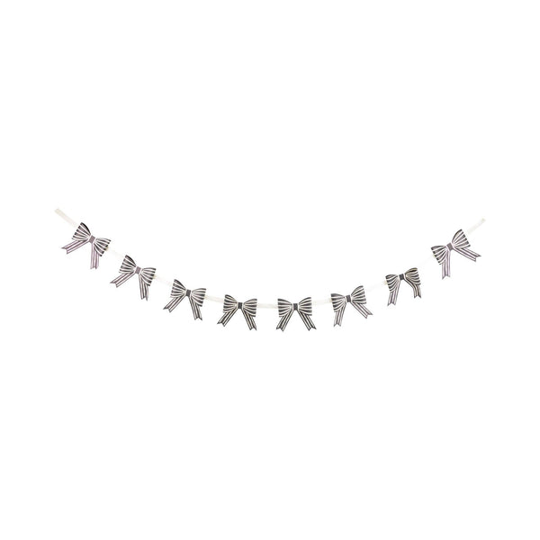 Black and White Bow Banner