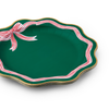 Elegant Green Peppermint Bow Dinner Plates, 8pk